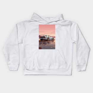 Italian White F40 Classic Car Poster Kids Hoodie